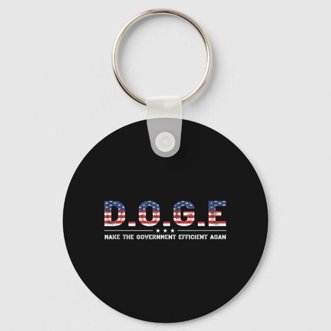 D.o.g.e. Department Of Government Efficiency Funny Keychain (Front)