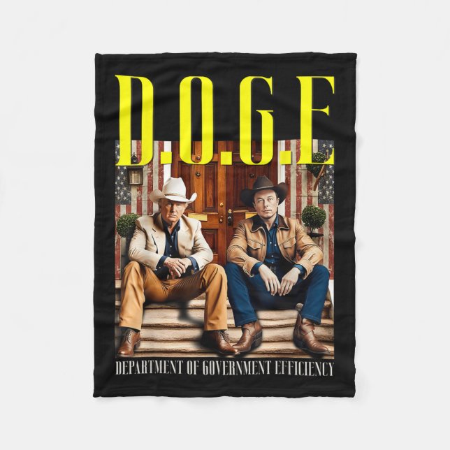 D.o.g.e. Department Of Government Efficiency Tee Fleece Blanket (Front)