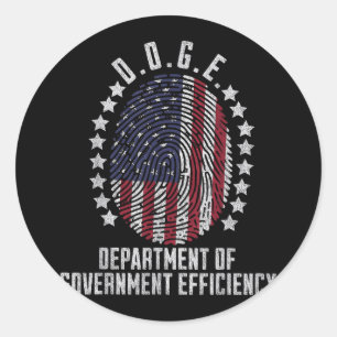 D.o.g.e. Department Of Government Efficiency Us Fi Classic Round Sticker