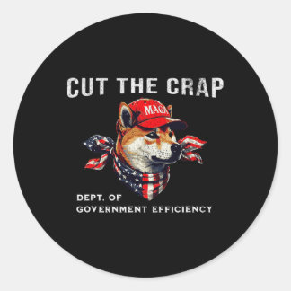 D.o.g.e. Dept Of Government Efficiency Cut The Cra Classic Round Sticker