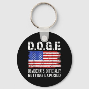 D.o.g.e Doge Democrats Officially Getting Exposed Keychain