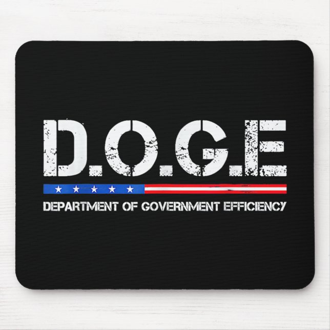 D.o.g.e Doge Department Of Government Efficiency  Mouse Pad (Front)