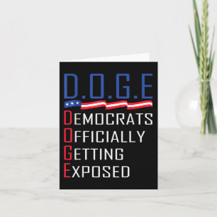 D.o.g.e Doge Department Of Government Efficiency T Card