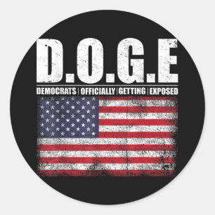 D.o.g.e Doge Department Of Government Efficiency T Classic Round Sticker