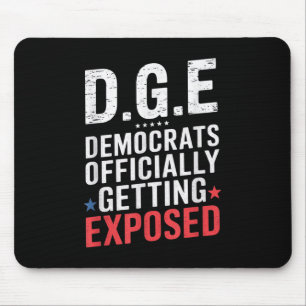D.o.g.e Doge Government Satire American Flag Mouse Pad