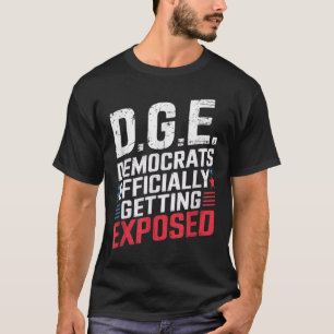 D.o.g.e Doge Political Satire American Flag Tee Fo