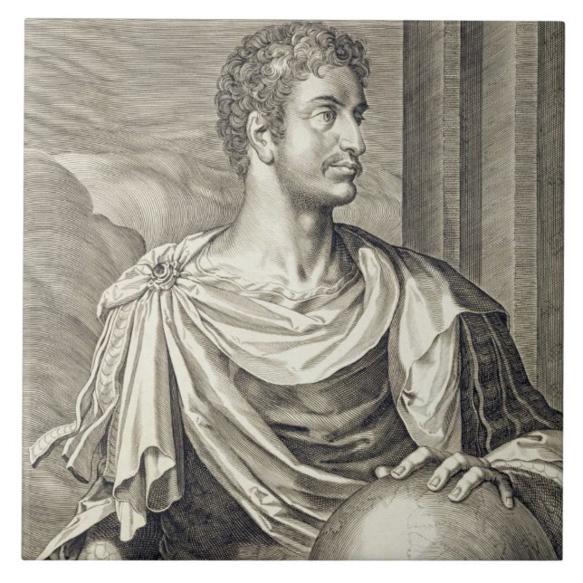 D. Octavius Augustus (63 BC - 14 AD) Emperor of Ro Tile (Front)