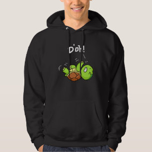 D oh cute  turtle lying on your back fun hoodie