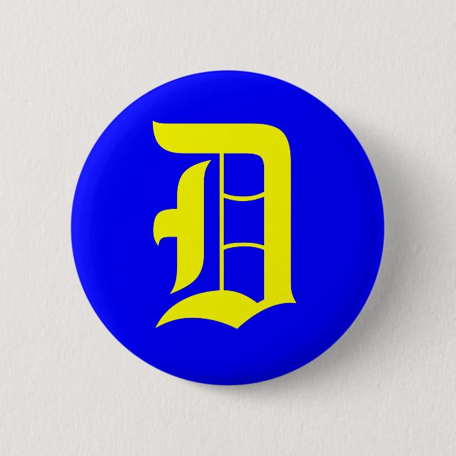 D - OLD ENGLISH 2 INCH ROUND BUTTON (Front)