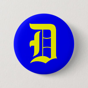 D - OLD ENGLISH 2 INCH ROUND BUTTON