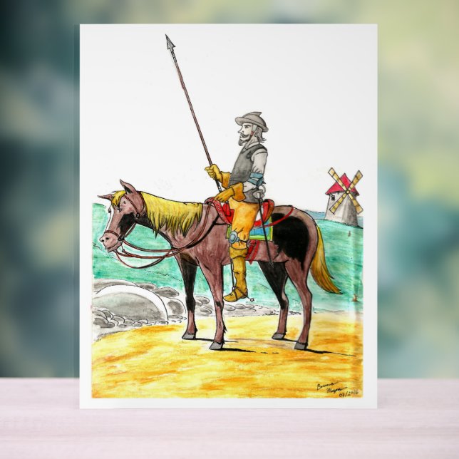 D. Quixote Acrylic Sign (Neutral)