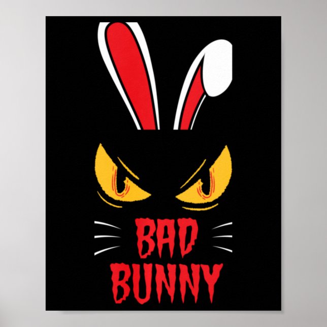 D Rabbit Creepy Rabbit Cool Animal Friend Pullover Poster (Front)