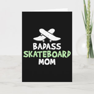 D Skateboard Mom Skating Skateboarder Card