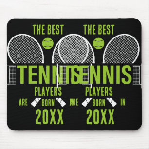 D Tennis Birth Year Name Birthday T Shirt  Mouse Pad