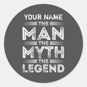 D The Man The Myth The Legend Classic Round Sticker