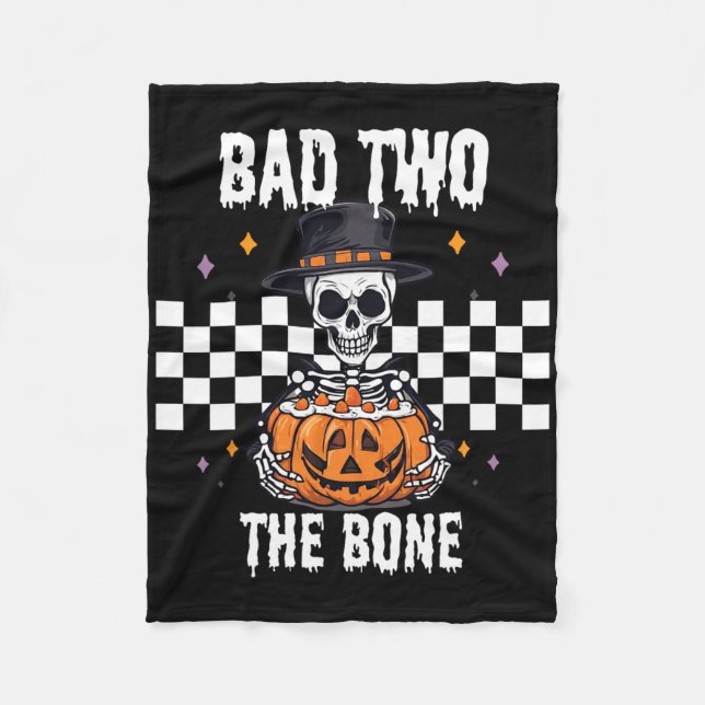 D To The Bone Skeleton Halloween Costume  Fleece Blanket (Front)