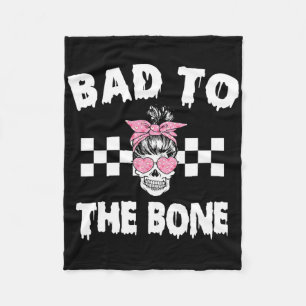D To The Bone Skeleton Men Women Kids Funny Hallow Fleece Blanket