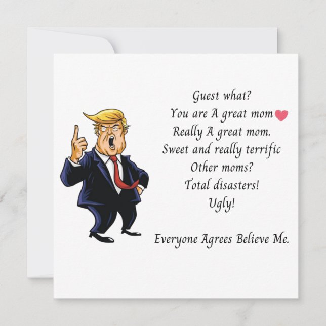 D.Trump Great Mom Mother's Day Card (Front)