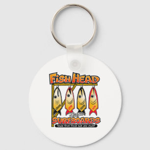 D Tuna Fish Head Surfboards Island Surfing For Sur Keychain