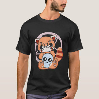DãA De Los Muertos Red Panda Mexico Pajama Pastel T-Shirt