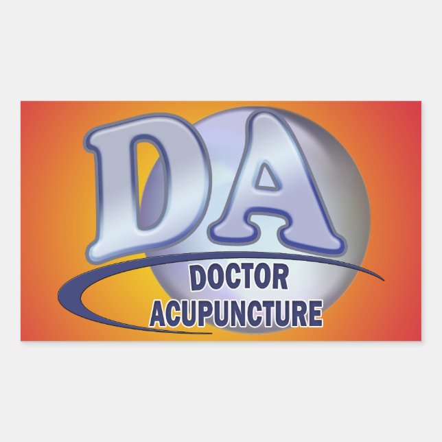 DA ACRONYM LOGO DOCTOR OF ACUPUNCTURE STICKER (Front)