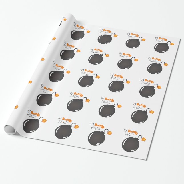 Da Bomb Diggity Wrapping Paper (Unrolled)