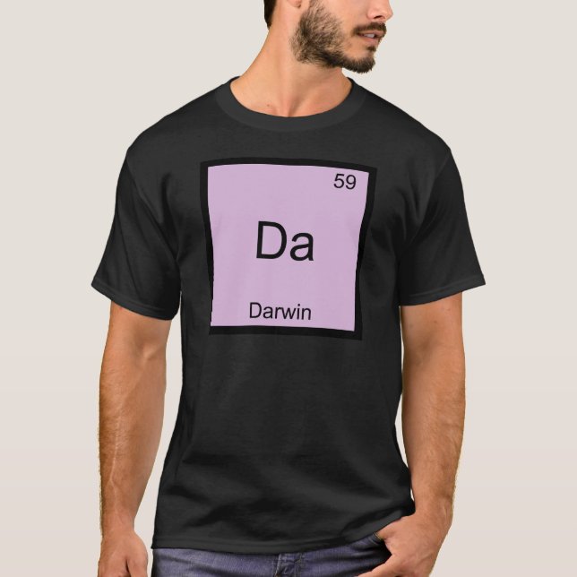 Da - Darwin Funny Chemistry Element Symbol Tee (Front)