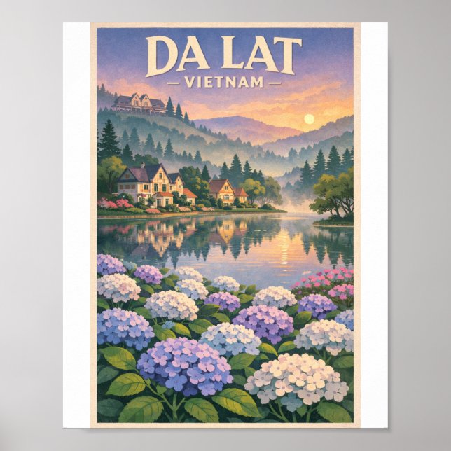 Da Lat Dreamscape – Retro Travel Print (Front)