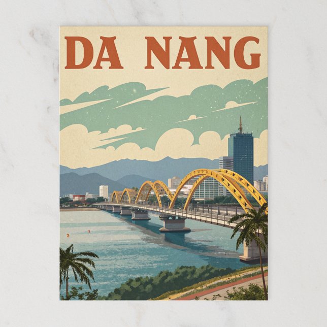 Da Nang Dragon Bridge in Stylized Art Postcard (Creator Uploaded)