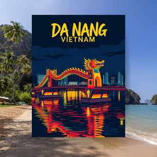 Da Nang Vietnam Dragon Bridge Travel Postcard