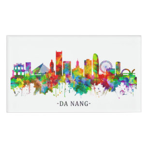 Da Nang Vietnam Skyline Name Tag