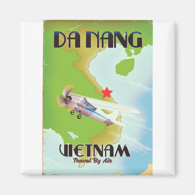 Da Nang Vietnam vintage travel poster Magnet (Front)