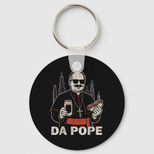 Da Pope From America Chicago Pope Leo Xiv Funny Vi Keychain