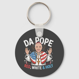 Da Pope From America Chicago Pope Leo XIV Provost Keychain