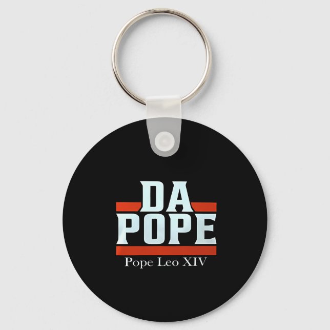 Da Pope From America Chicago Pope Leo XIV Provost  Keychain (Front)