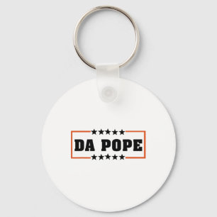 Da Pope From America Chicago Pope Leo Xiv Provost Keychain