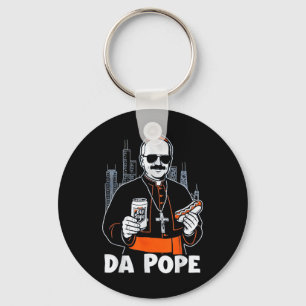 Da Pope From America Chicago Pope Leo Xiv Provost Keychain