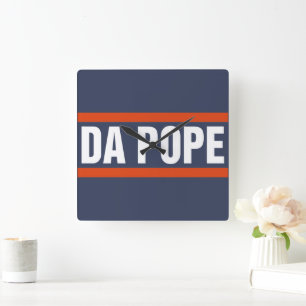 Da Pope From America Chicago Pope Leo XIV Provost Square Wall Clock