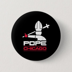 Da Pope Leo Xiv Shirt Chicago Baseball  2 Inch Round Button