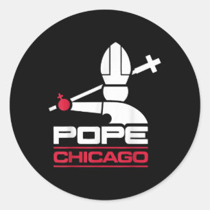Da Pope Leo Xiv Shirt Chicago Baseball Classic Round Sticker