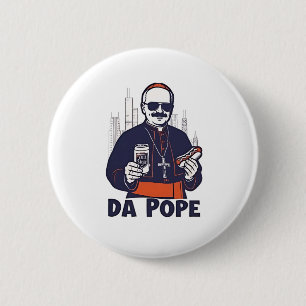 Da Pope Leo XIV Vatican 4Th of July USA  2 Inch Round Button