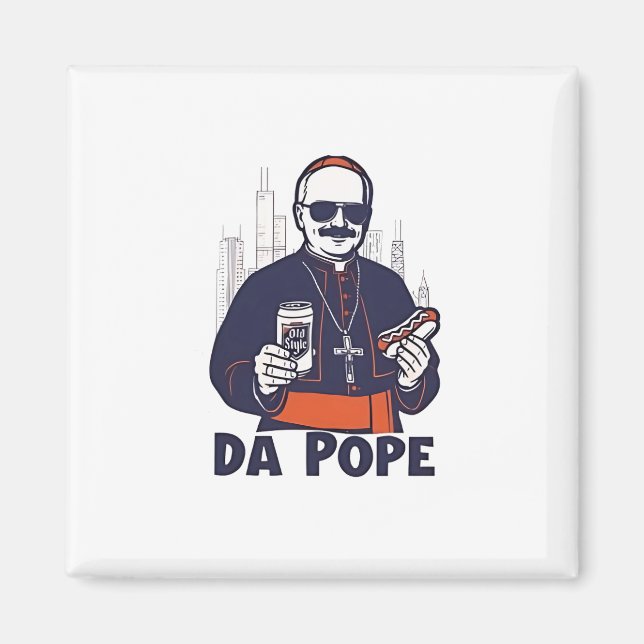 Da Pope Leo XIV Vatican 4Th of July USA  Magnet (Front)