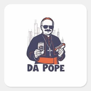 Da Pope Leo XIV Vatican 4Th of July USA  Square Sticker