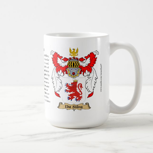Da Silva, the Origin, the Meaning and the Crest Coffee Mug (Right)