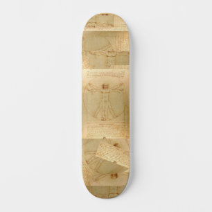 Da Vinci Fine Art Drawing Vitruvian Man "Patch Up" Skateboard