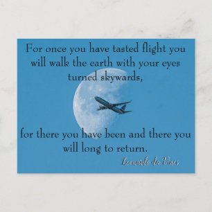 Da Vinci Flying Poem🚁✨ Budget Special  Postcard