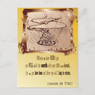 Da Vinci Helicopter 🚁✨ Budget Special  Postcard
