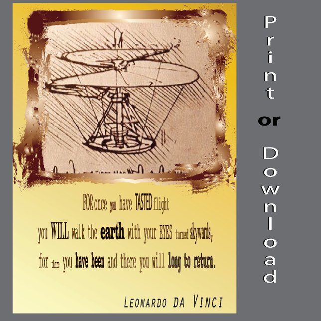 Da Vinci Helicopter 🚁✨ Budget Special Poster  (Creator Uploaded)