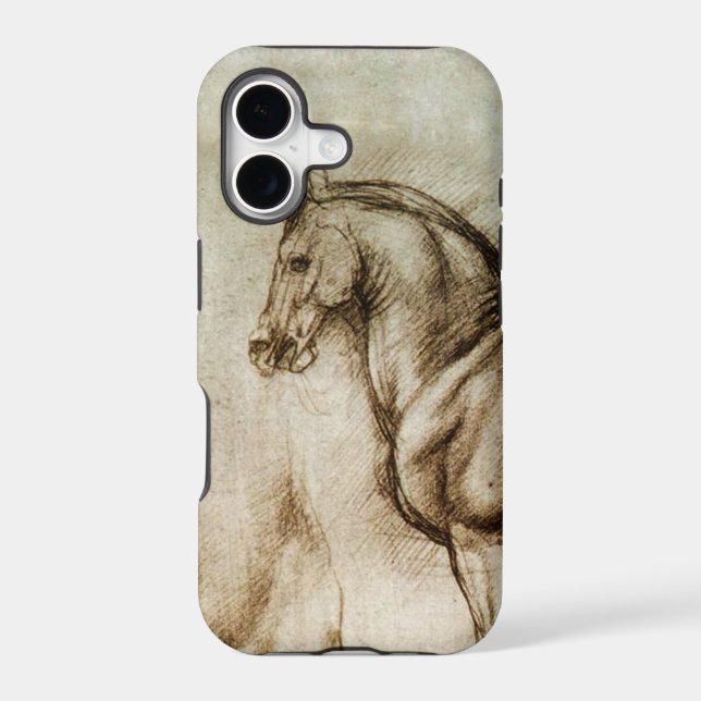 Da Vinci Horse Study iPhone Case (Back)