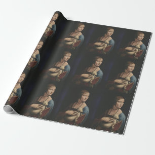 DA VINCI LADY WITH AN ERMINE WRAPPING PAPER
